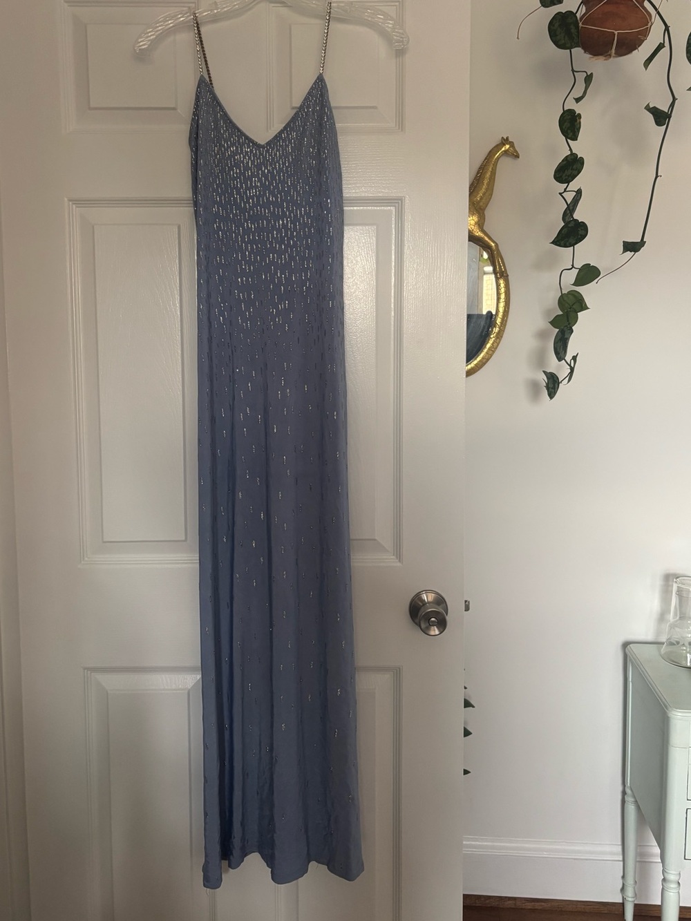 Slinky and sparkly 90s gown